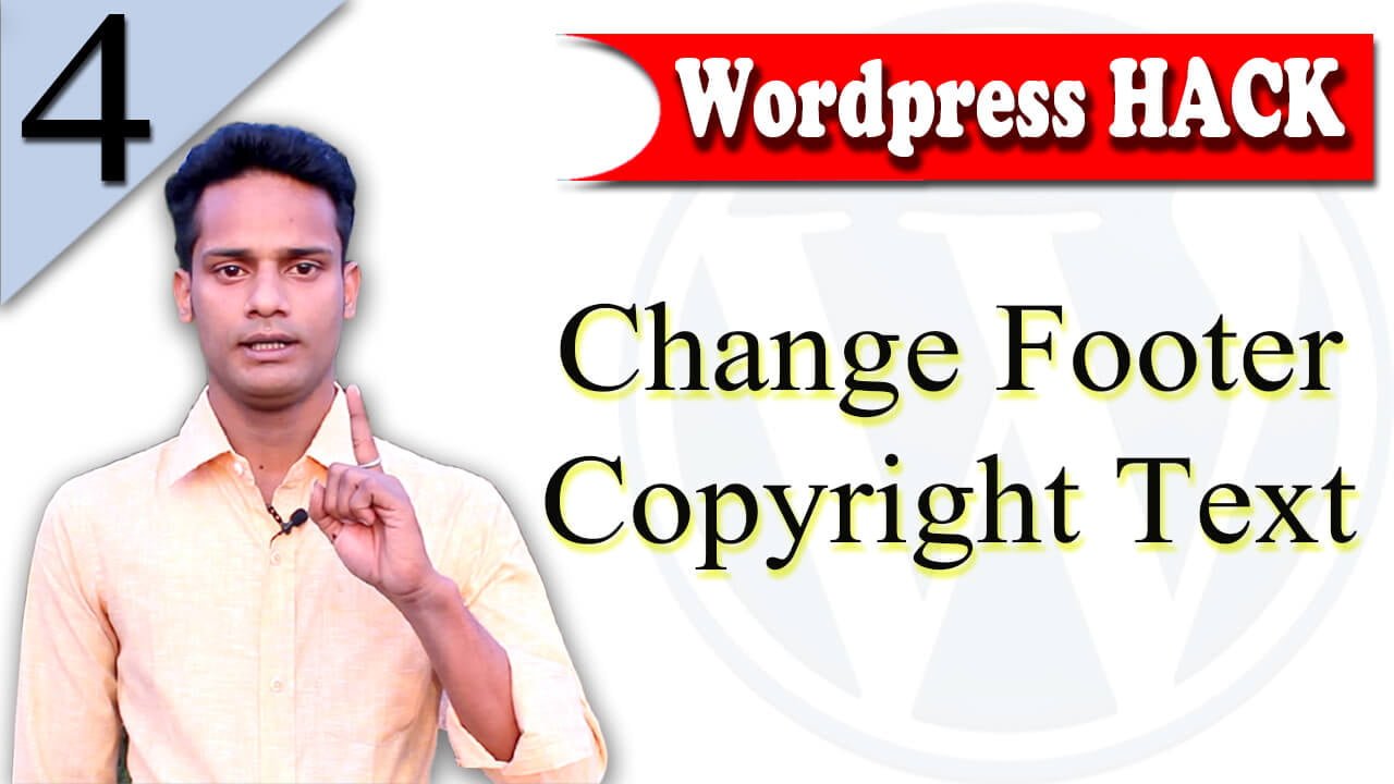 How to Edit Footer Copyright Text In Any WordPress Theme