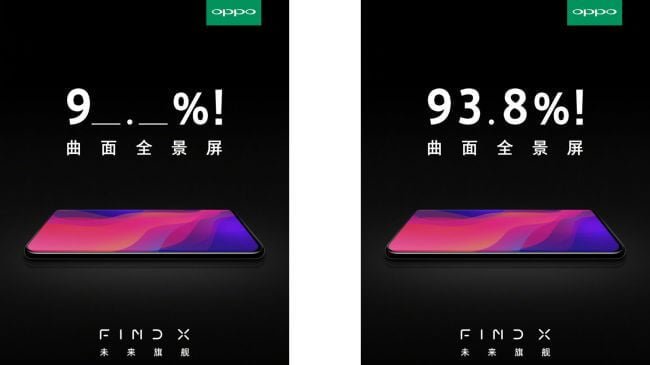 Oppo Find X All Secrets Image Reveled 93.8% Screen-to-Body Ratio