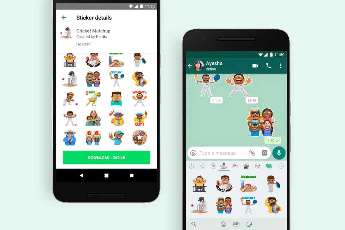 WhatsApp Launches Cricket Stickers for Android Users For Celebrate IPL 2019