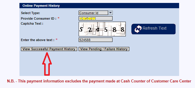 Successful Payment History