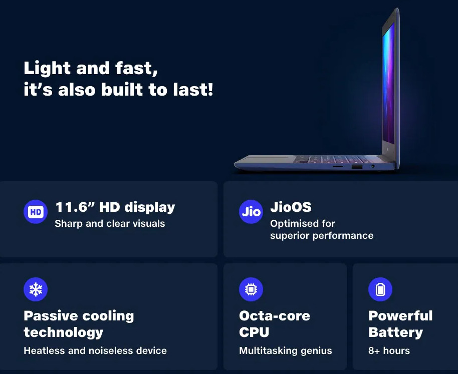 JioBook 4G Android-Based Laptop launched for Rs 15,799