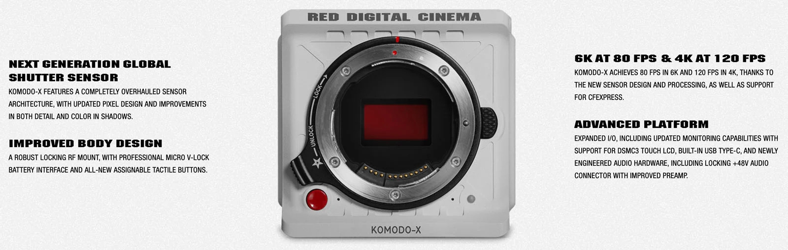 RED Unveils Komodo-X 6K Cine Camera with New Sensor and Faster Framerates 